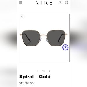 Aire Gold Frame Sunglasses